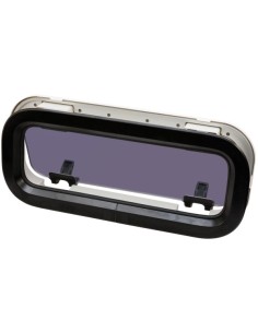 Bootsfenster Lewmar Standard 3  schwarz 191x449mm Rahmen weiss 2