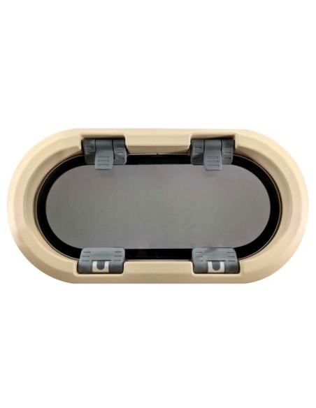 Lewmar Standard 1 ST1 RE Fenster Portlight SILBER 191X367mm Rahmen Creme