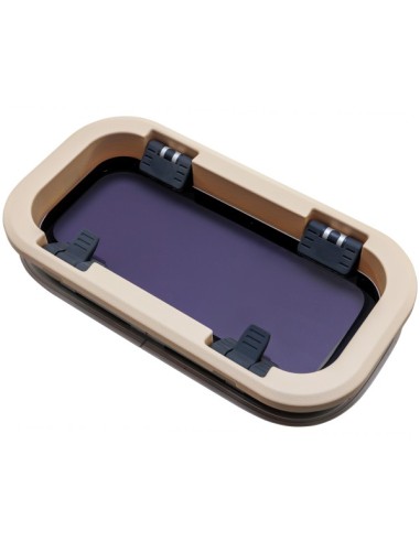 Bootsfenster LEWMAR Standard 1 ST1 Silber Portlight 191x367mm Creme