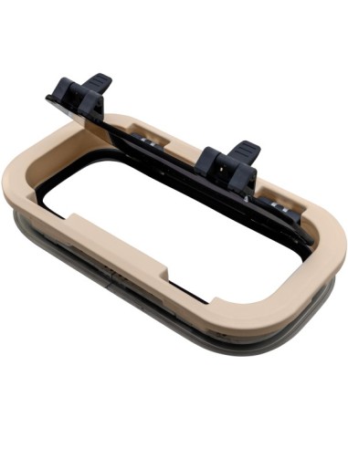 Bootsfenster LEWMAR Standard 1 ST1 Silber Portlight 191x367mm Creme