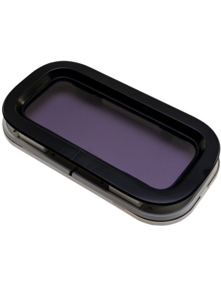 Bootsfenster LEWMAR Standard 1 ST1 schwarz 191X367mm Portlight Weißer Rahmen