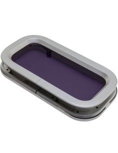 Bootsfenster Lewmar Standard 1 ST1 Silber 191x367mm Rahmen Weiss Portlight