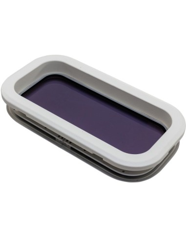 Bootsfenster Lewmar Standard 1 ST1 Silber 191x367mm Rahmen Weiss Portlight