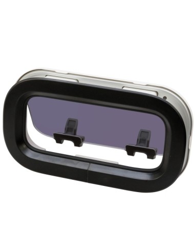 Bootsfenster LEWAMAR Standard 0 schwarz 176x323mm Rahmen Weiss