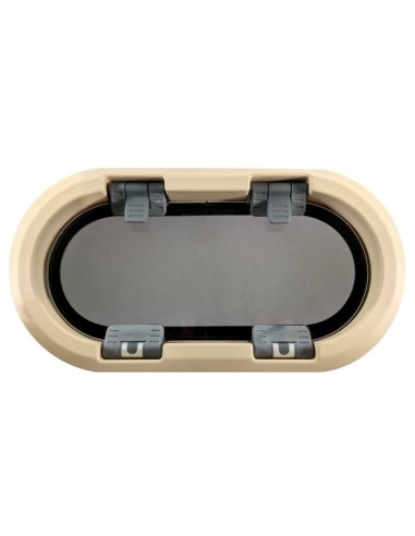 OUTLET Lewmar ST1 RE Fenster Portlight SILBER 191X367mm Rahmen Creme OUTLET