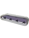 Bootsfenster Lewmar ST46 Silber 195x708mm Links Rahmen Weiß