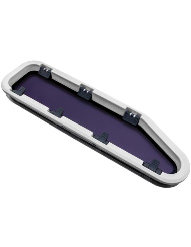 Bootsfenster Lewmar ST46 Silber 195x708mm Links Rahmen Weiß