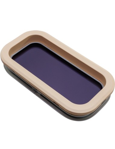 Bootsfenster Lewmar Standard 1 ST1 Silber 191x367mm Rahmen Creme