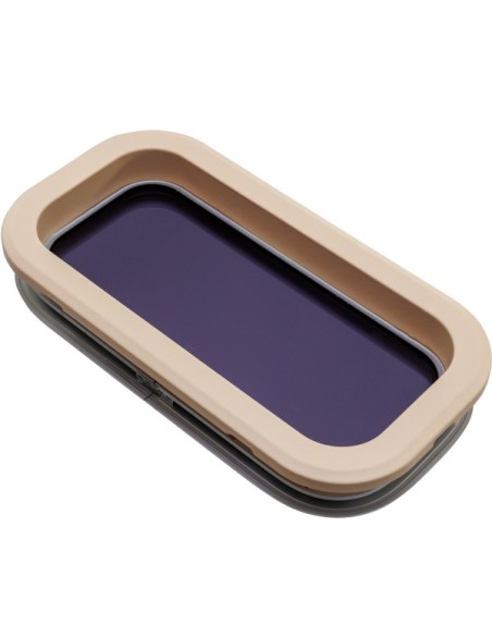 Bootsfenster Lewmar Standard 1 ST1 Silber 191x367mm Rahmen Creme
