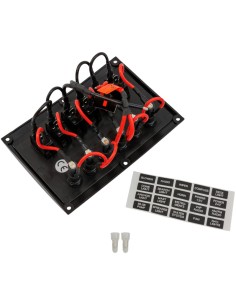 Elektrisches Schaltpanel 6-fach horizontal max. 37A – Nylon, Schwarz 2