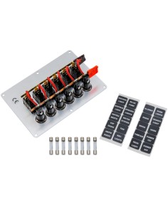 Elektrisches Schaltpanel 6-fach horizontal max. 37A – Automat, Schwarz 2