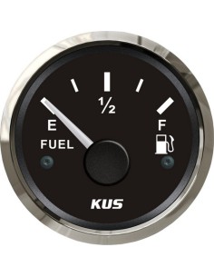 Tankanzeige Kraftstoff 240–30 Ohm – Schwarz/Silber 55 mm