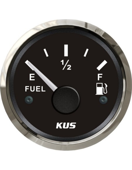 Tankanzeige Kraftstoff 240–30 Ohm – Schwarz/Silber 55 mm