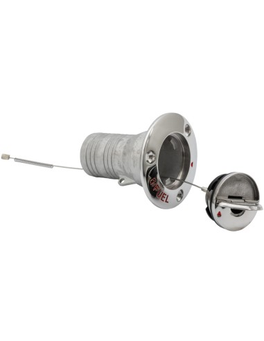 Boot Tankeinfüllstutzen FUEL 38 mm – Edelstahl mit Schlüssel