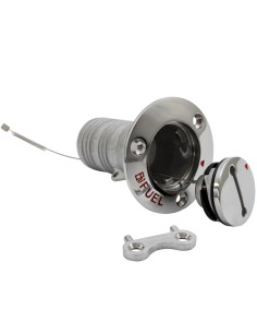 Tankeinfüllstutzen FUEL 38 mm Edelstahl – abschließbar mit Schlüssel 2