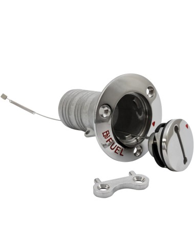 Tankeinfüllstutzen FUEL 38 mm Edelstahl – abschließbar mit Schlüssel