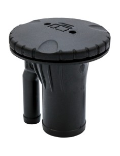 Tankeinfüllstutzen gerade 38 mm mit Entlüftung 16 mm – Kunststoff schwarz