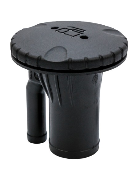 Tankeinfüllstutzen gerade 38 mm mit Entlüftung 16 mm – Kunststoff schwarz