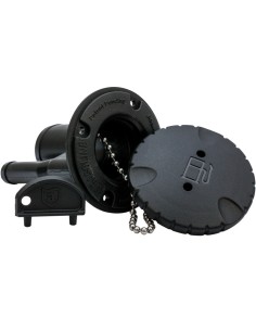 Tankeinfüllstutzen gerade 38 mm mit Entlüftung 16 mm – Kunststoff schwarz 2