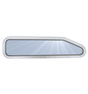 Bootsfenster Lewmar ST44 Silber 195x708mm Rechts Creme
