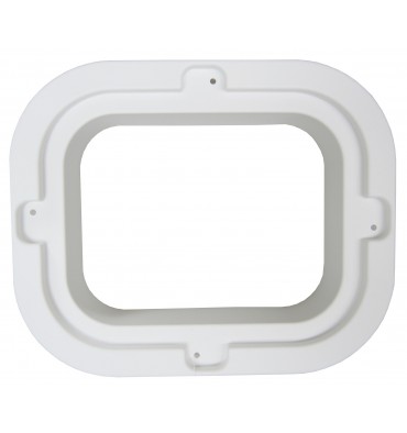 Lewmar Trim Kit Low Profile 03 – Weiß mit Moskitonetz | Einbaurahmen