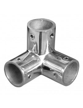 Relinghalter 90° T-Form aus Edelstahl für Reling Ø22 mm