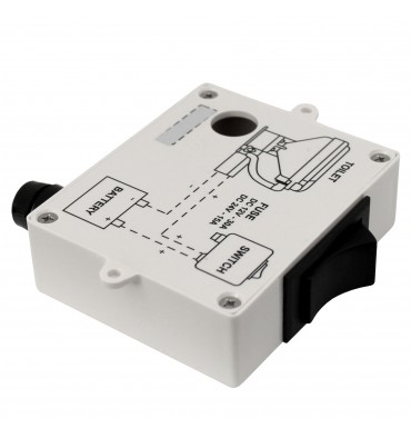 Schalter für TMC Standard Electric Toilette 24V – mit Sicherung