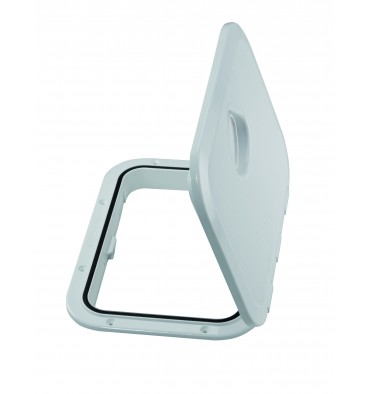 UV-beständige weiße Kunststoffabdeckung mit Dichtung 270x375 mm