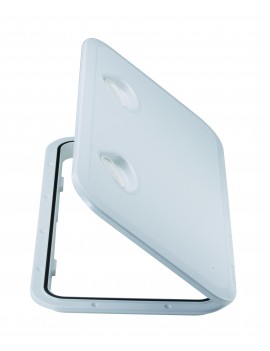 Wasserdichte cremefarbene Kunststoffabdeckung RAL 9010 353x606 mm 2